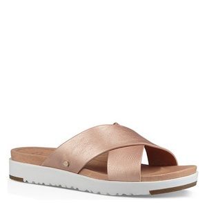 NWT Ugg KAri Metallic Slides Size 11
